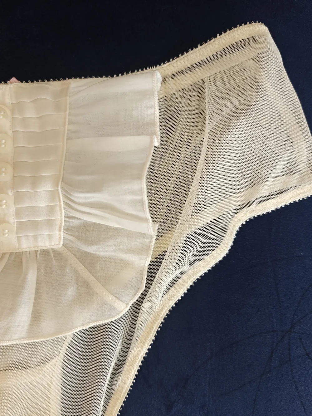 Victoria's Secret M Panty Bridal Sexy Little Things Sheer Ruffle Ivory